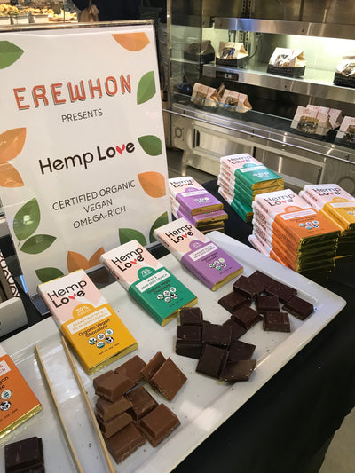 HEMP LOVE® Organic & Vegan Chocolate Bars are now available at EREWHON Markets.